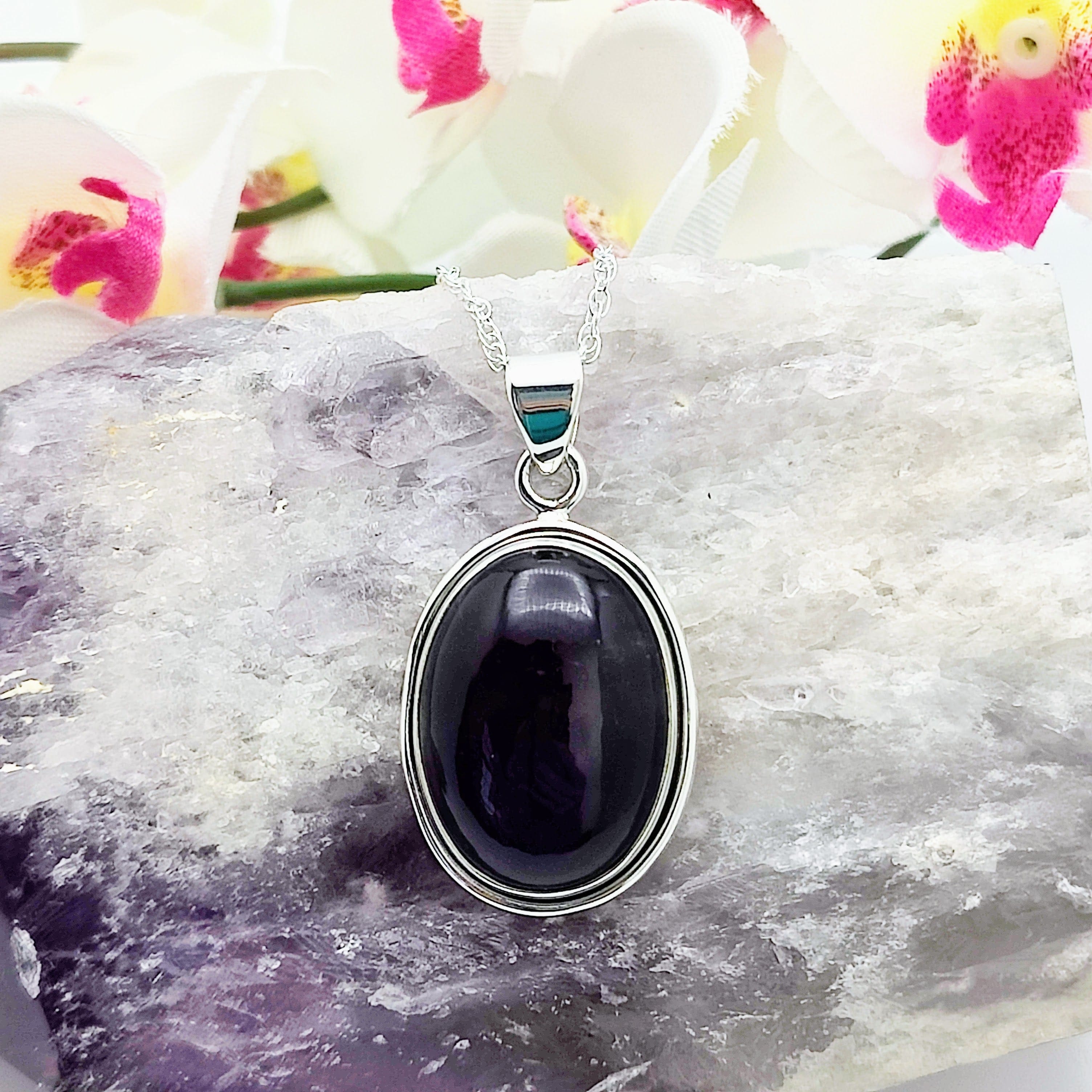 Hepburn and Hughes Amethyst Pendant | February Birthstone | Purple Necklace | Sterling Silver