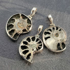 Hepburn and Hughes Ammonite Pendant | Pyrite | Sterling Silver