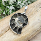 Hepburn and Hughes Ammonite Pendant | Pyrite | Sterling Silver