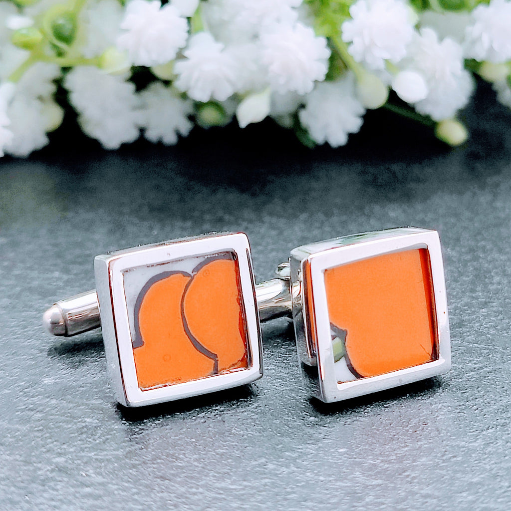 Hepburn and Hughes Art Deco Cufflinks | Clarice Cliff pottery | Sterling Silver | Four Options | Clarice Cliff Bizarre Collection