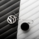 Hepburn and Hughes Art Deco Earrings, small circle in Sterling Silver