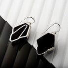 Hepburn and Hughes Art Deco Earrings, Tortoiseshell in Sterling Silver