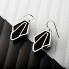 Hepburn and Hughes Art Deco Earrings, Tortoiseshell in Sterling Silver