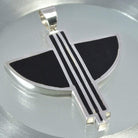 Hepburn and Hughes Art Deco Pendant and Earrings set, in Sterling Silver