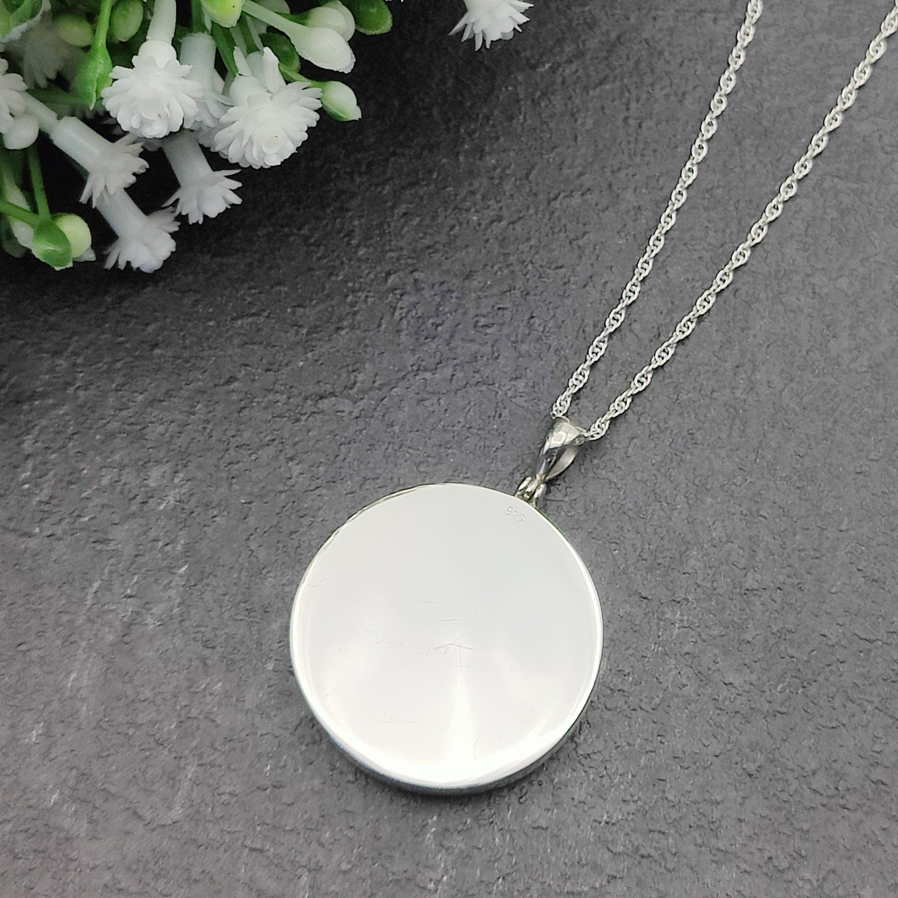 Hepburn and Hughes Art Deco pendant | Clarice Cliff necklace | Sterling Silver | Five options | Orange and Green