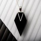 Hepburn and Hughes Art Deco Pendant, Diamond in Sterling Silver