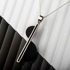Hepburn and Hughes Art Deco Pendant, double semi circle in Sterling Silver