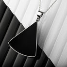 Hepburn and Hughes Art Deco Pendant, Large Triangle in Sterling Silver