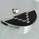 Hepburn and Hughes Art Deco Pendant, semi circle in Sterling Silver