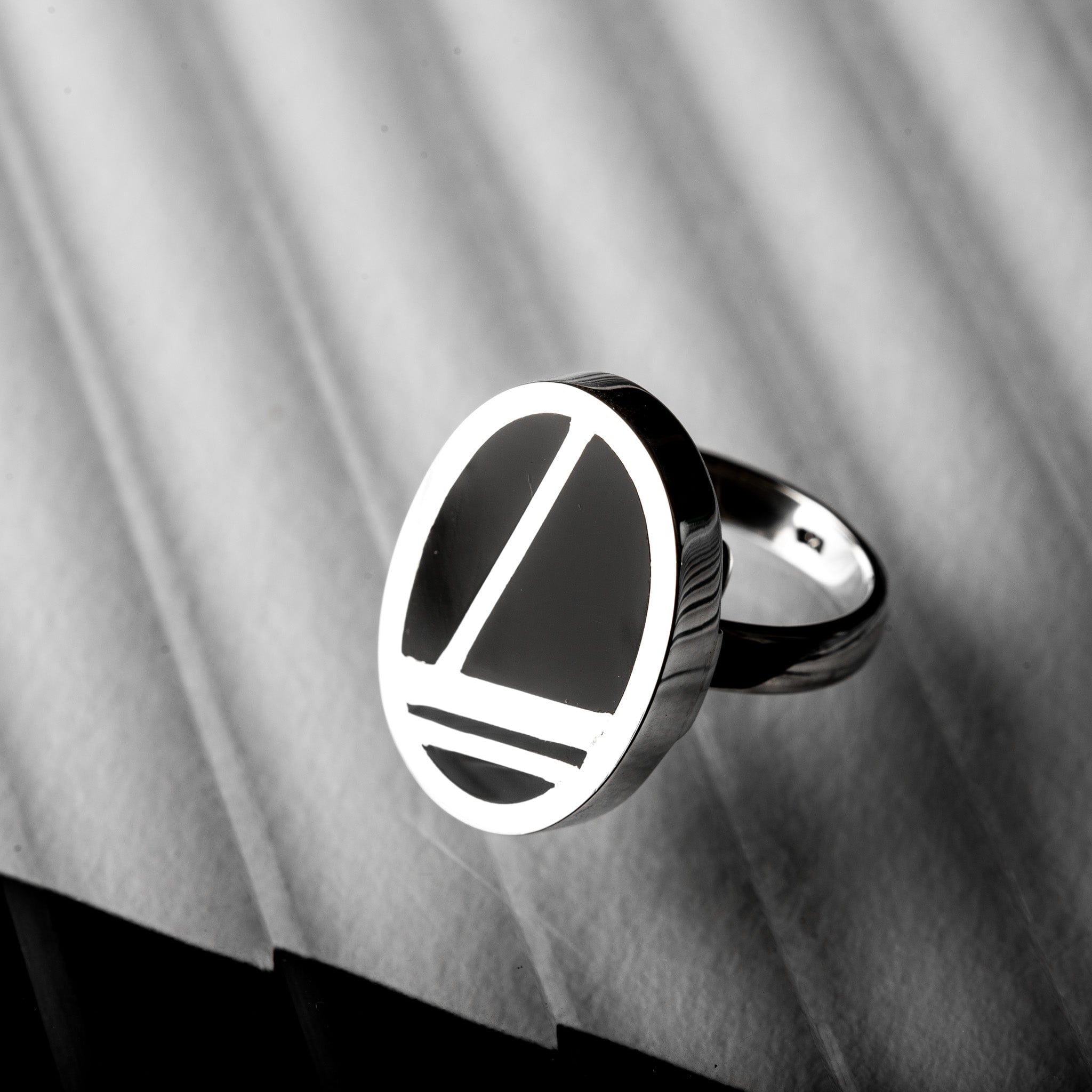 Hepburn and Hughes Art Deco Ring, oval in Sterling Silver