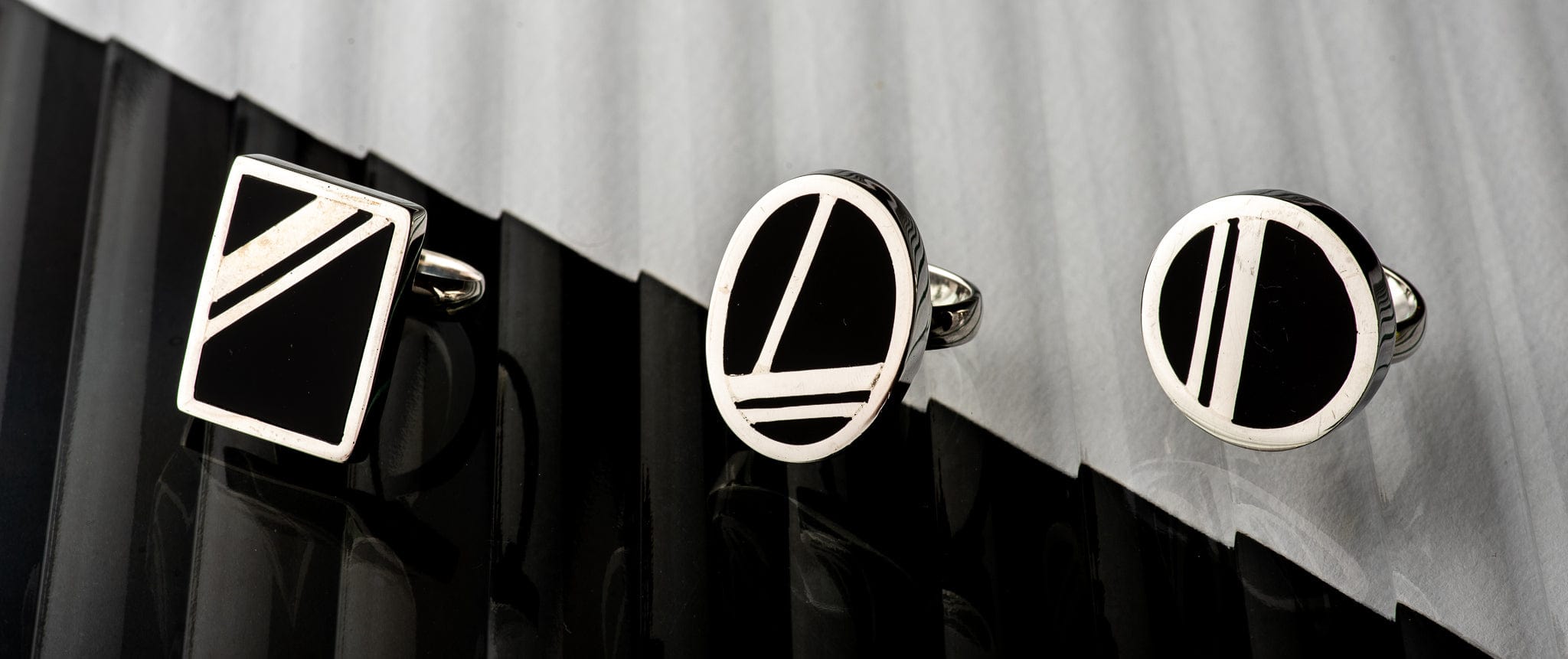 Hepburn and Hughes Art Deco Ring, oval in Sterling Silver