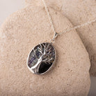 Hepburn and Hughes Blue John Pendant | Tree of Life | Oval | Sterling Silver