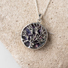 Hepburn and Hughes Blue John Pendant | Tree of Life | Reversible | Sterling Silver