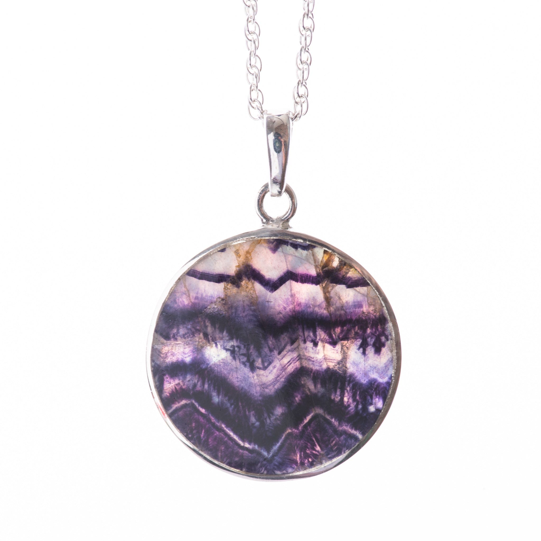 Hepburn and Hughes Blue John Pendant | Tree of Life | Reversible | Sterling Silver