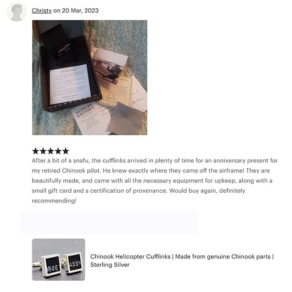 Review of chinook cufflinks