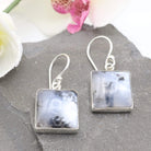 Hepburn and Hughes Dendritic Opal Earrings | Square | in Sterling Silver