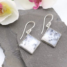 Hepburn and Hughes Dendritic Opal Earrings | Square | in Sterling Silver
