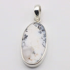 Hepburn and Hughes Dendritic Opal Pendant | Slim Oval | in Sterling Silver