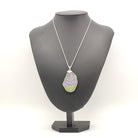 Hepburn and Hughes Hand Painted Sea Glass Pendant | Bluebell | Sterling Silver