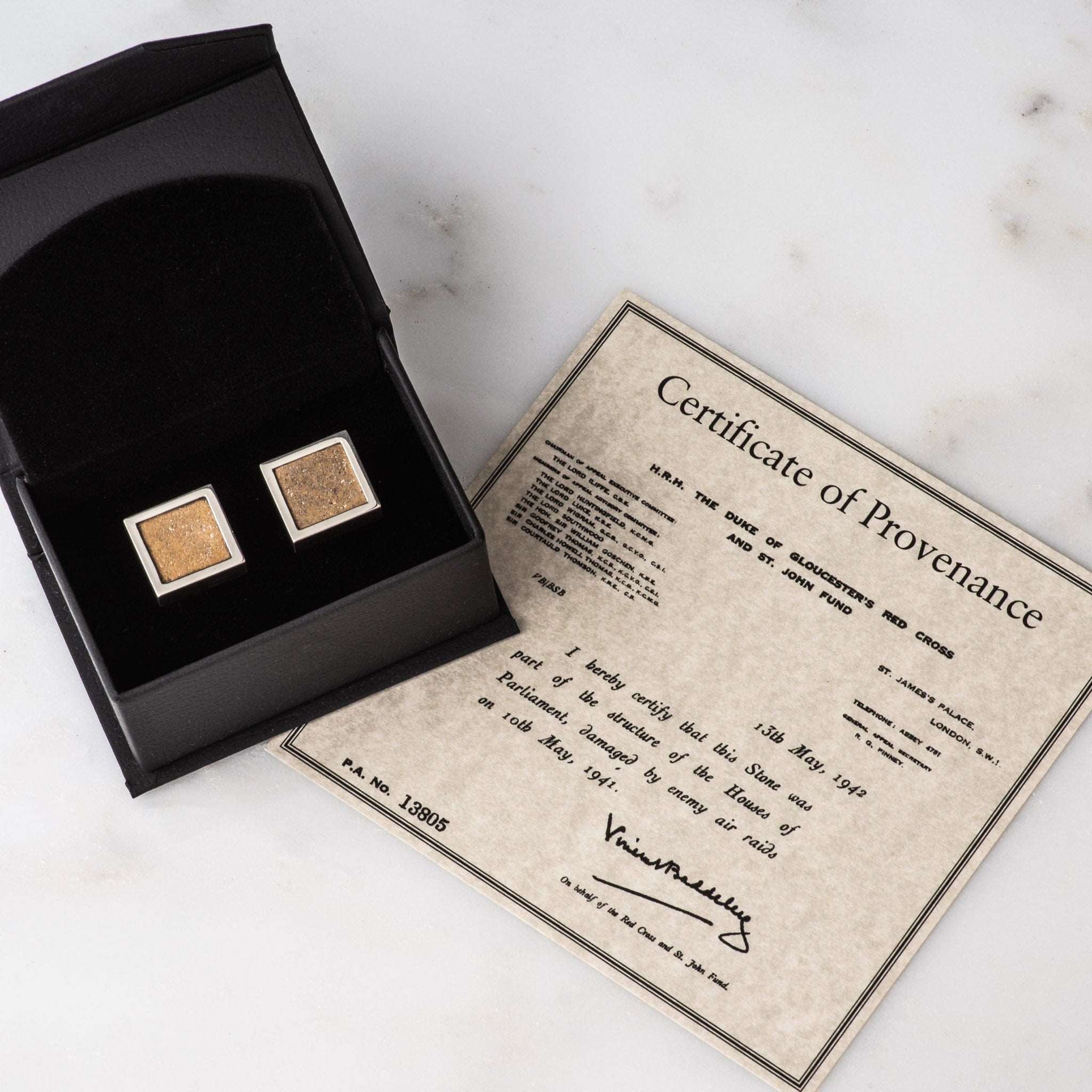 Hepburn and Hughes Houses of Parliament Cufflinks in Sterling Silver