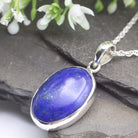 Hepburn and Hughes Lapis Lazuli Pendant, Small oval in Sterling Silver