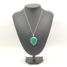 Hepburn and Hughes Malachite Pendant | Wide teardrop | Sterling Silver