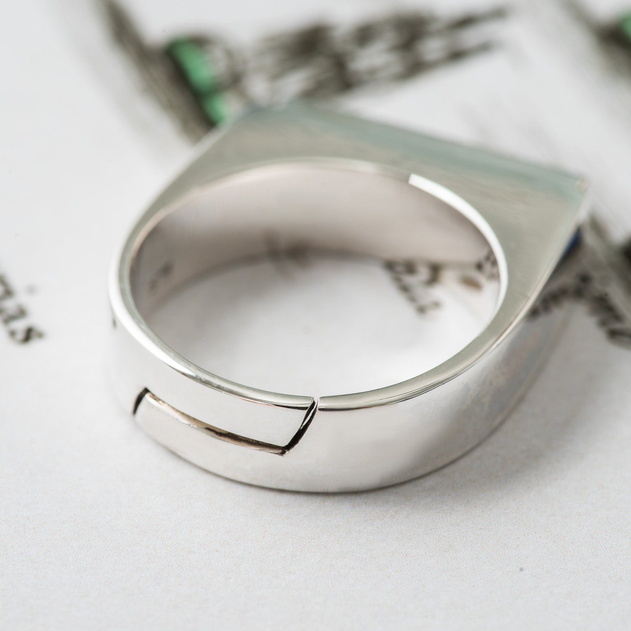 Hepburn and Hughes Men's Nautical Ring | Made with Oak from HMS Victory | Sterling Silver