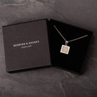 Hepburn and Hughes Meteorite Pendant, Square in Sterling Silver