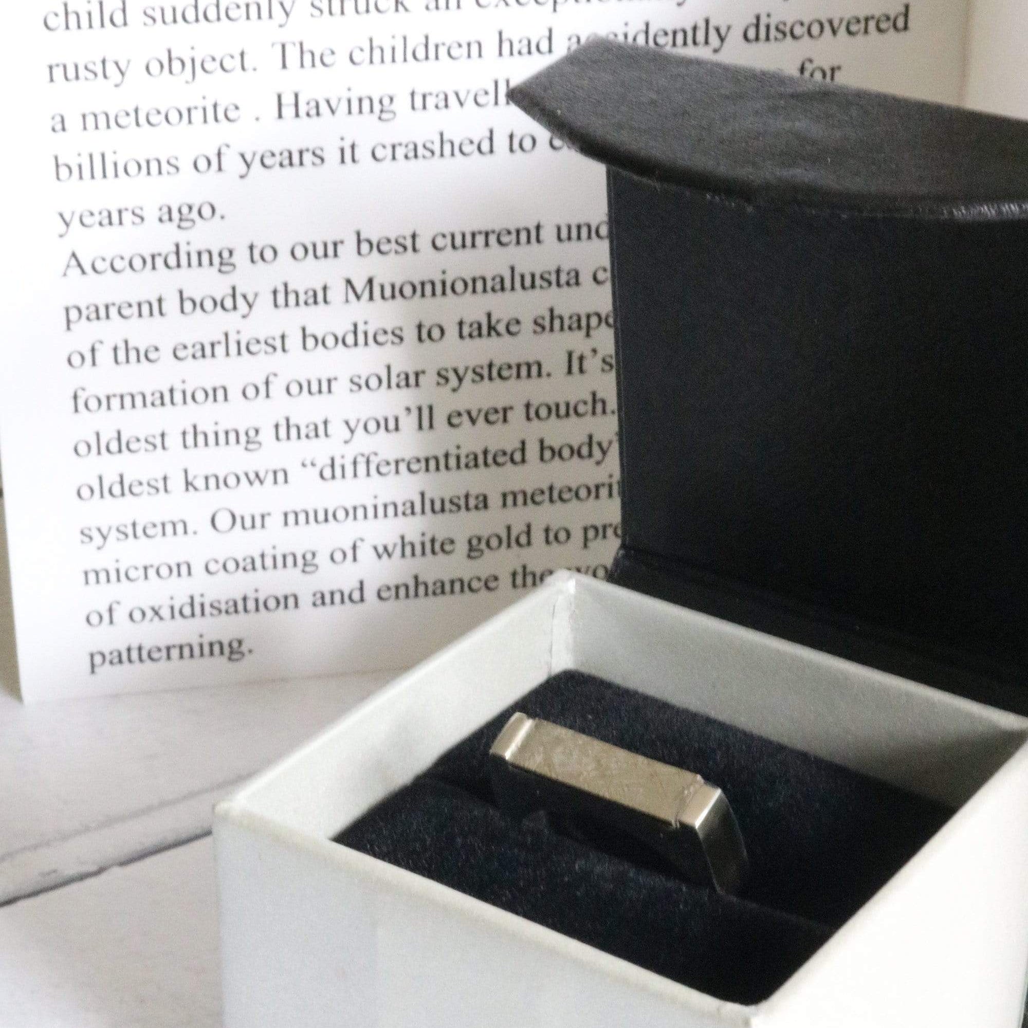 Hepburn and Hughes Meteorite Ring for ladies and men, in Sterling Silver