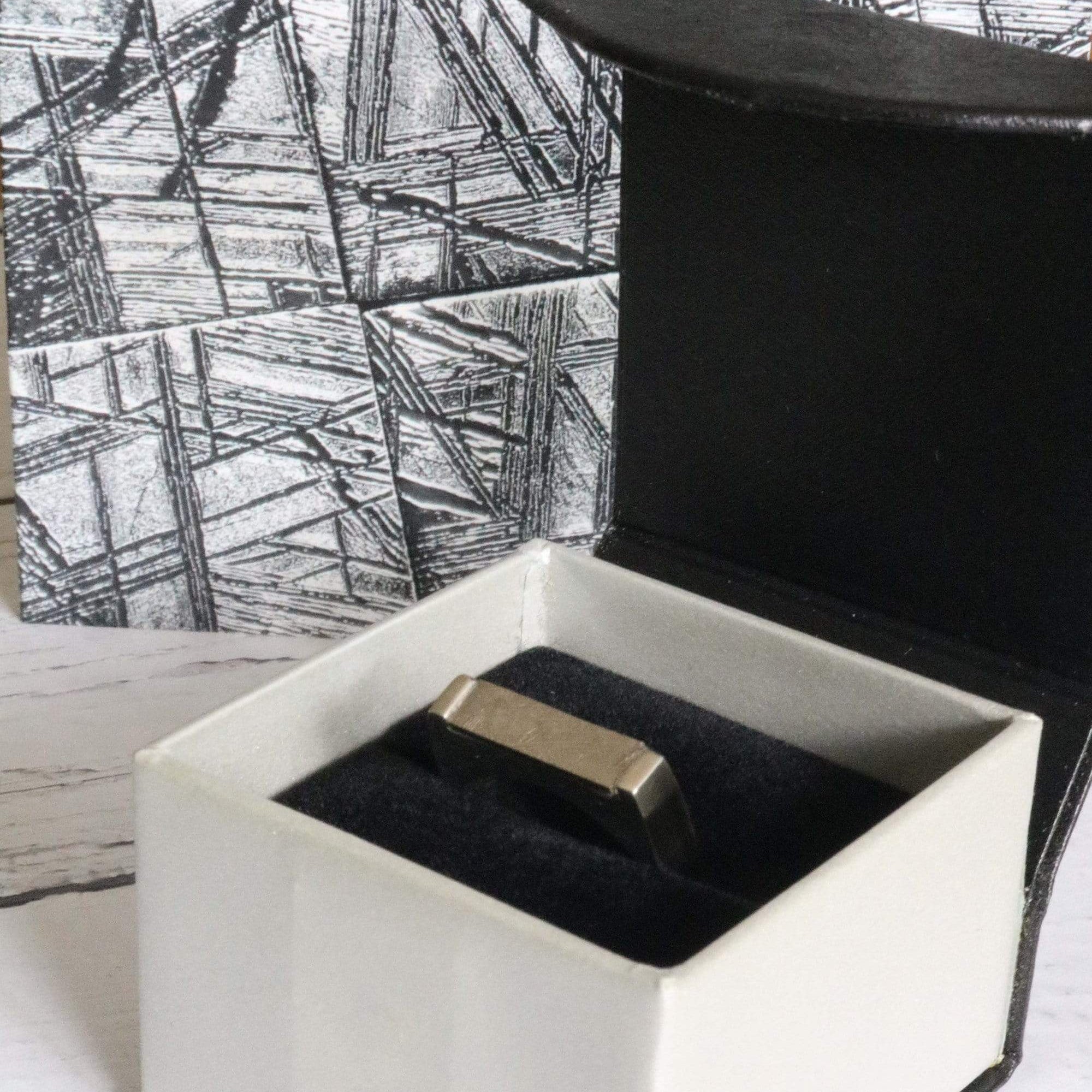 Hepburn and Hughes Meteorite Ring for ladies and men, in Sterling Silver
