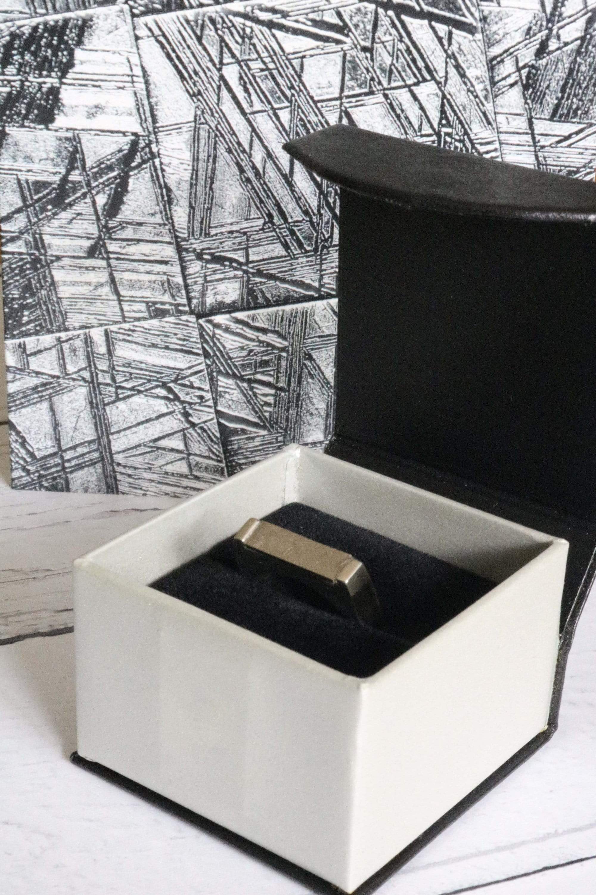 Hepburn and Hughes Meteorite Ring for ladies and men, in Sterling Silver
