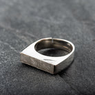Hepburn and Hughes Meteorite Ring for ladies and men, in Sterling Silver