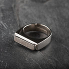 Hepburn and Hughes Meteorite Ring for ladies and men, in Sterling Silver