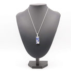 Hepburn and Hughes Minton Pottery Rectangular Pendant in Sterling Silver