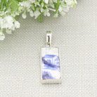 Hepburn and Hughes Minton Pottery Rectangular Pendant in Sterling Silver