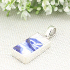 Hepburn and Hughes Minton Pottery Rectangular Pendant in Sterling Silver