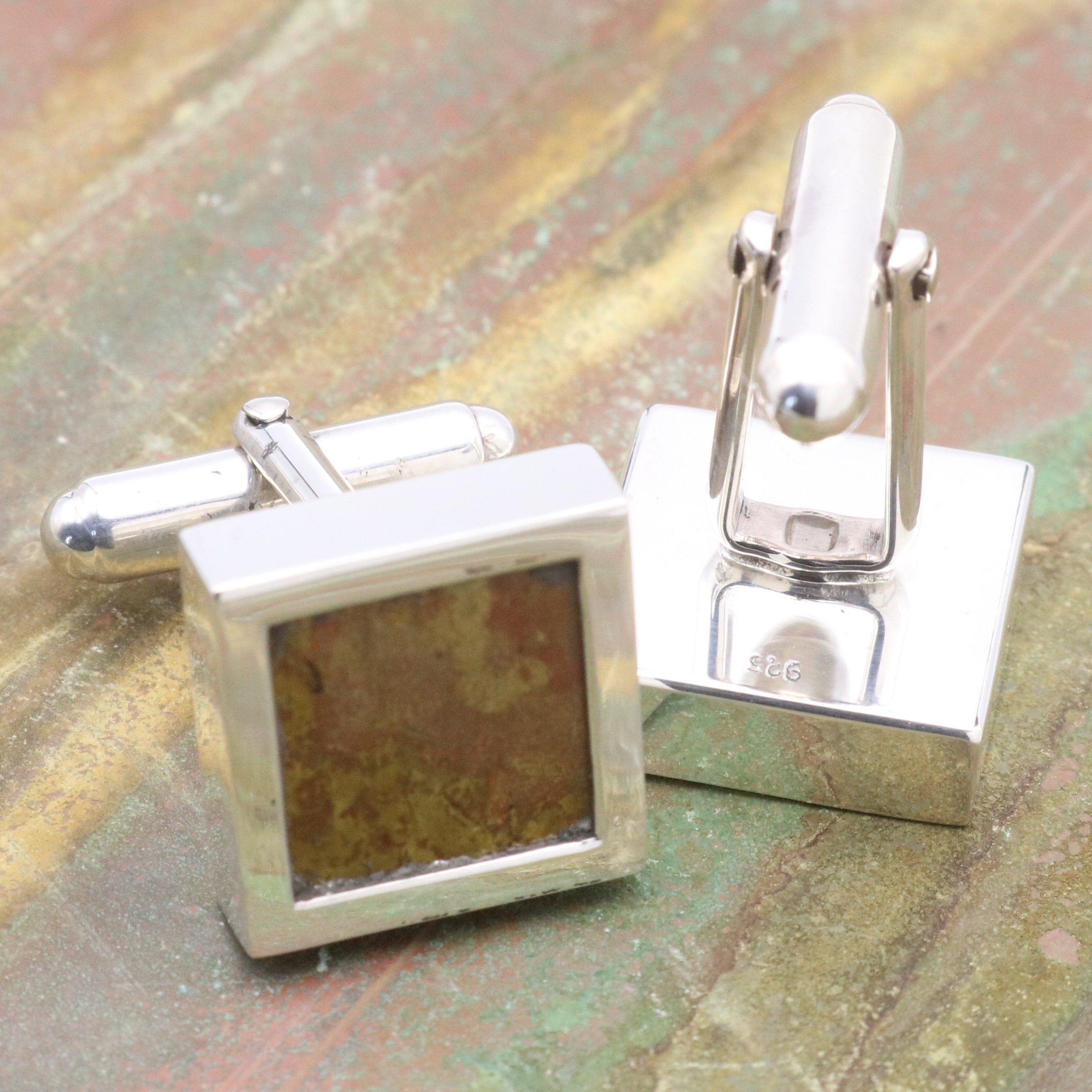 Hepburn and Hughes Nautical Cufflinks | Made with original Cutty Sark Copper | Sterling Silver