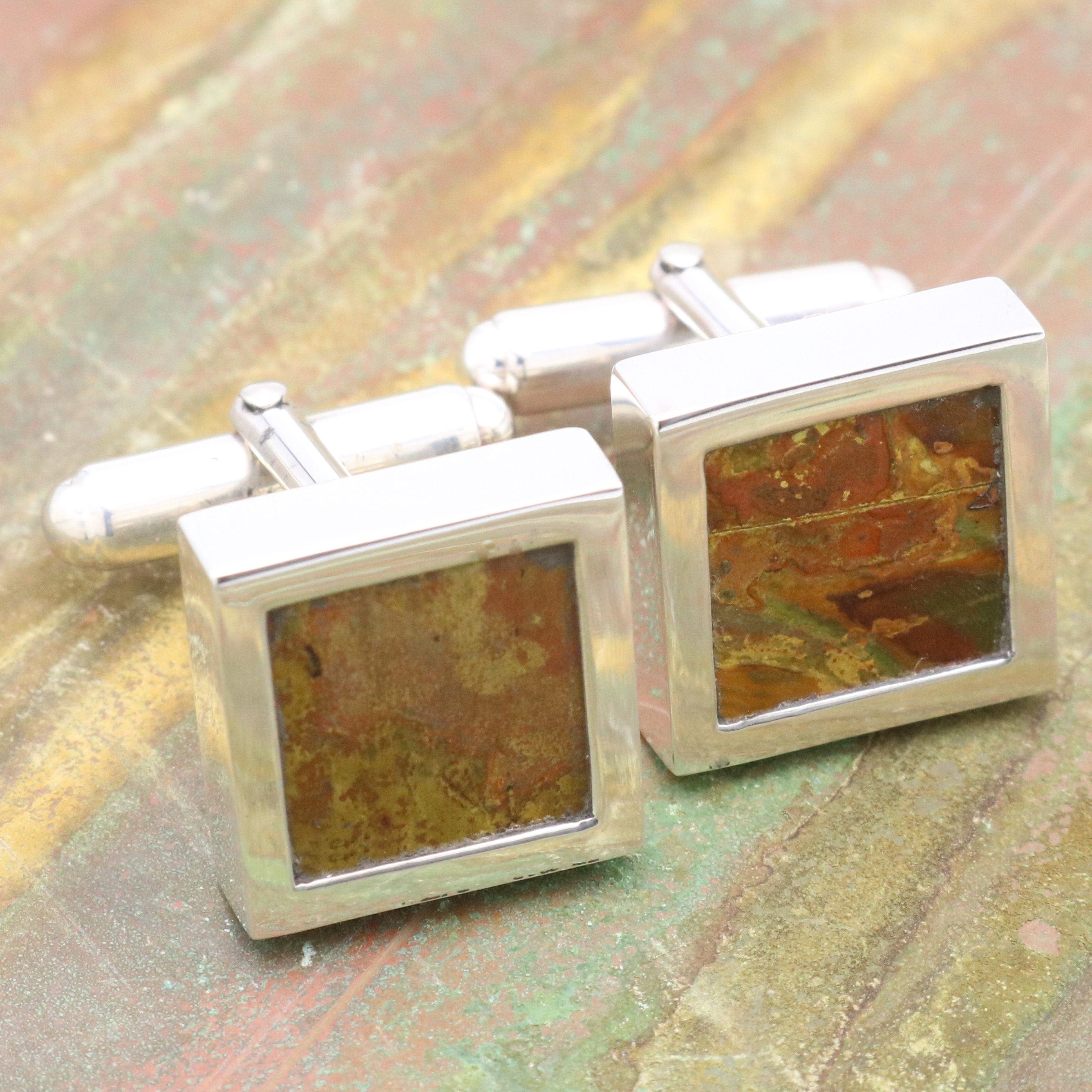 Hepburn and Hughes Nautical Cufflinks | Made with original Cutty Sark Copper | Sterling Silver