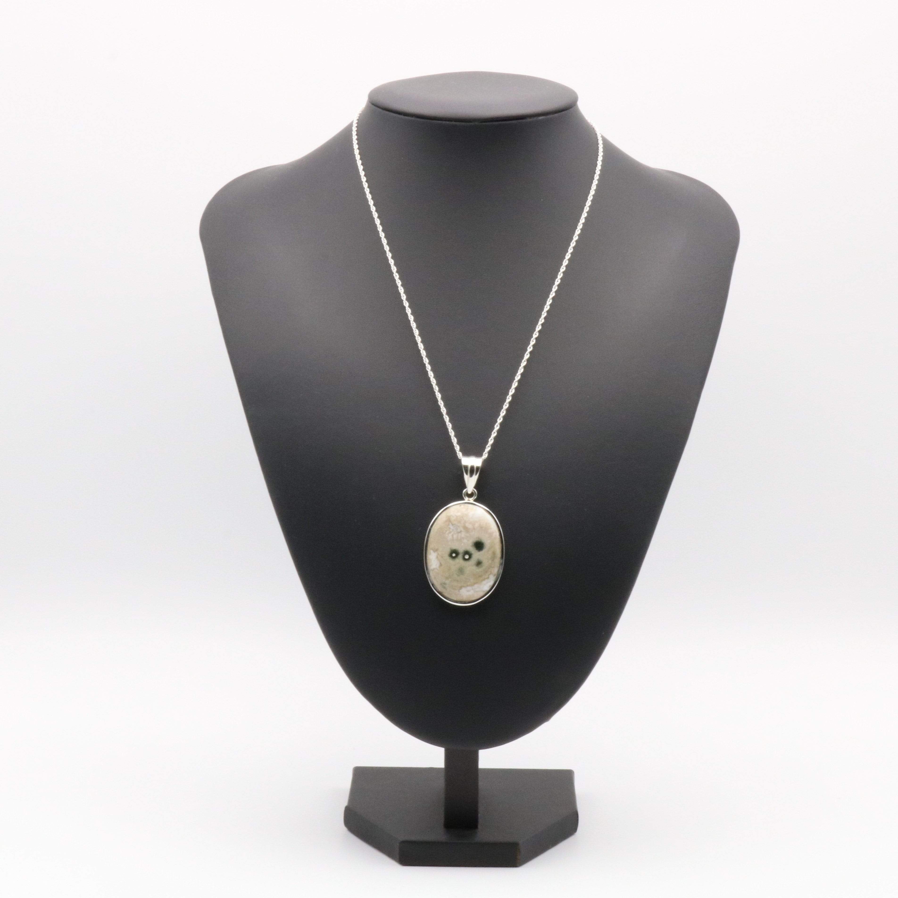 Hepburn and Hughes Ocean Jasper Pendant | Oval | Sterling Silver