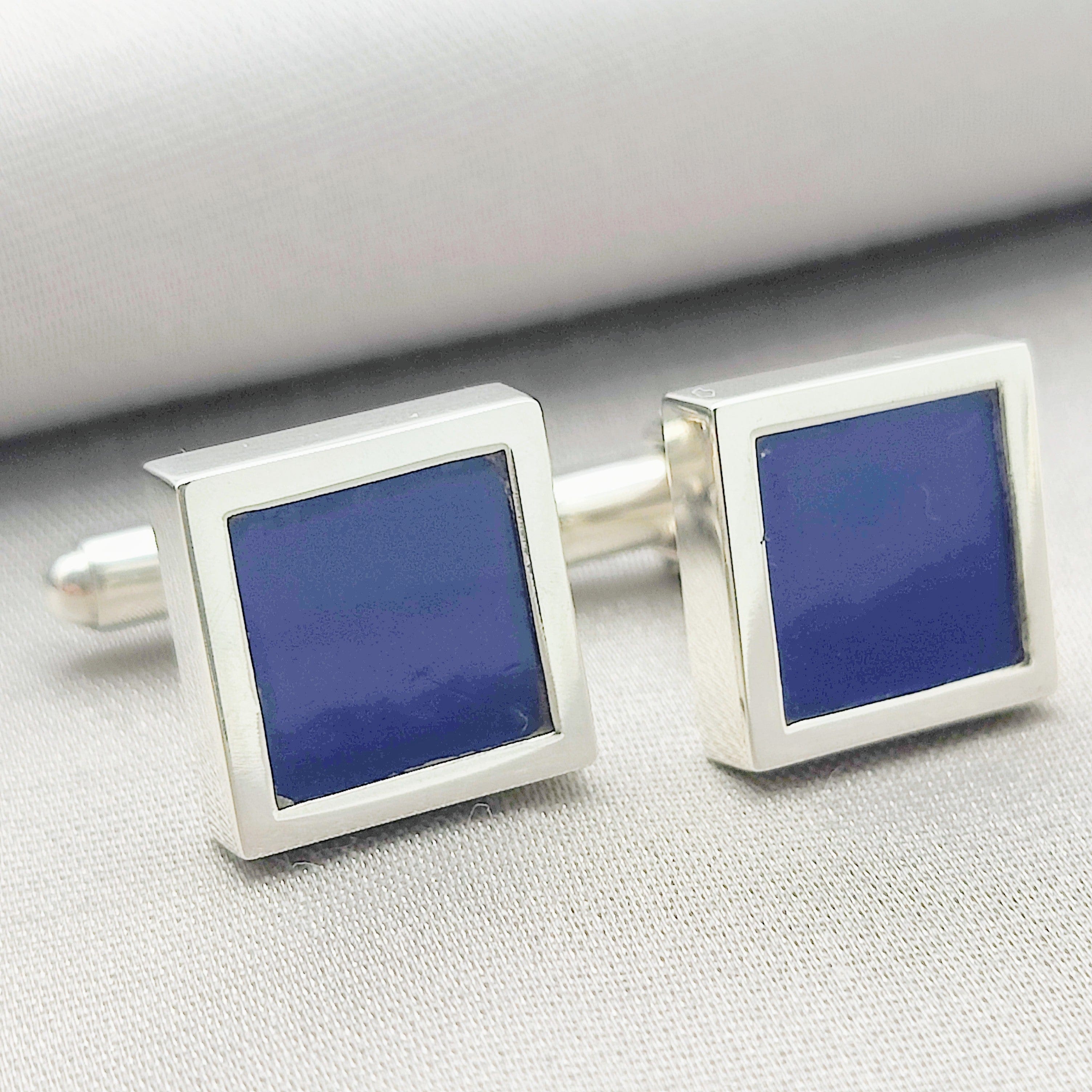 Hepburn and Hughes Red Arrows Cufflinks | Blue | Aviation Cuff Links Gift | Sterling Silver