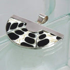 Hepburn and Hughes Seashell Pendant, large semi circular Troca in Sterling Silver
