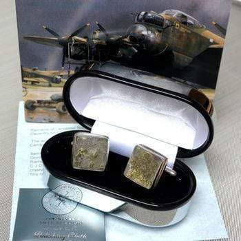 Hepburn and Hughes Set of 3 WW2 Plane Cufflinks - Spitfire, Hurricane and Lancaster Bomber - in Sterling Silver