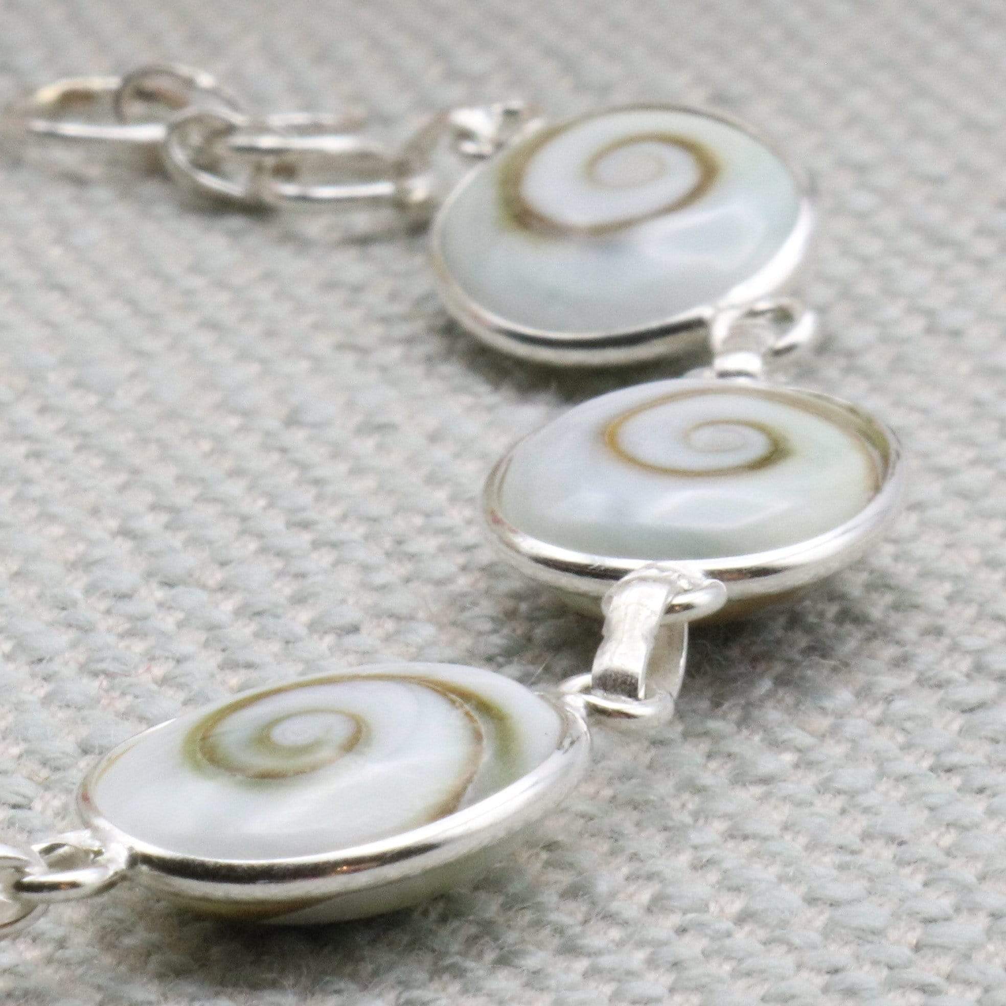 Hepburn and Hughes Shiva Eye Bracelet | 9 Circles | Sterling Silver