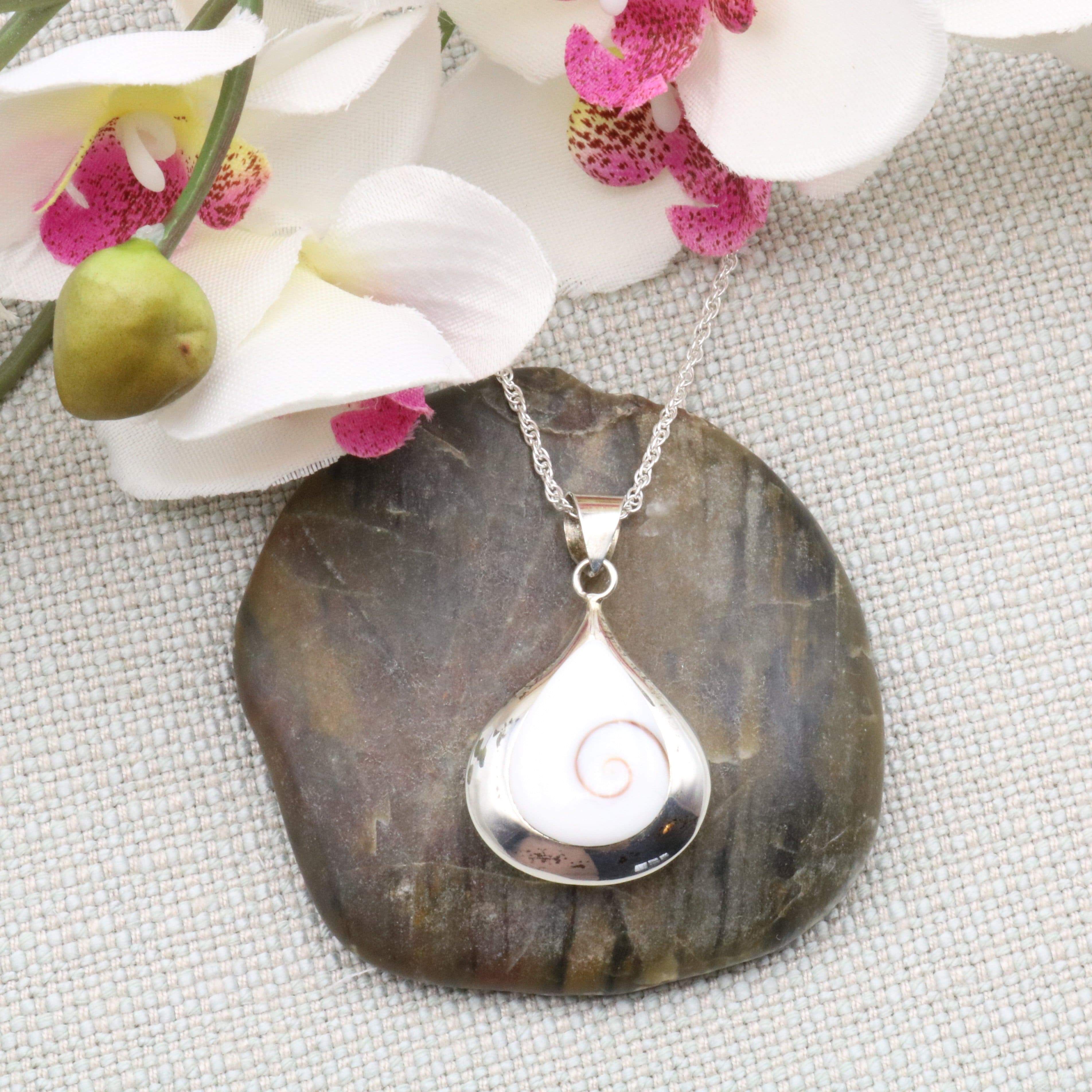 Hepburn and Hughes Shiva Eye Pendant | Reversible with Mother of Pearl | Sterling Silver