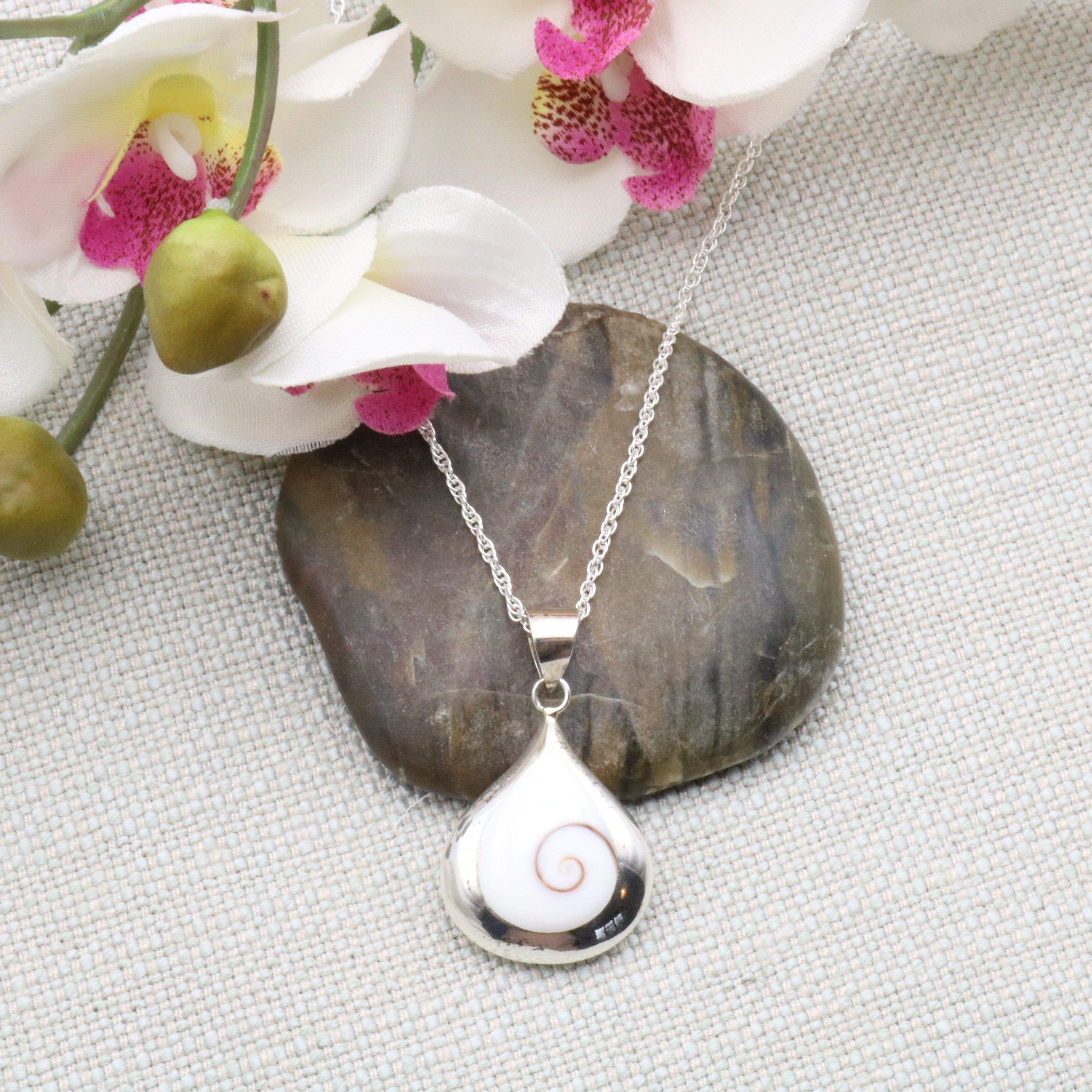 Hepburn and Hughes Shiva Eye Pendant | Reversible with Mother of Pearl | Sterling Silver