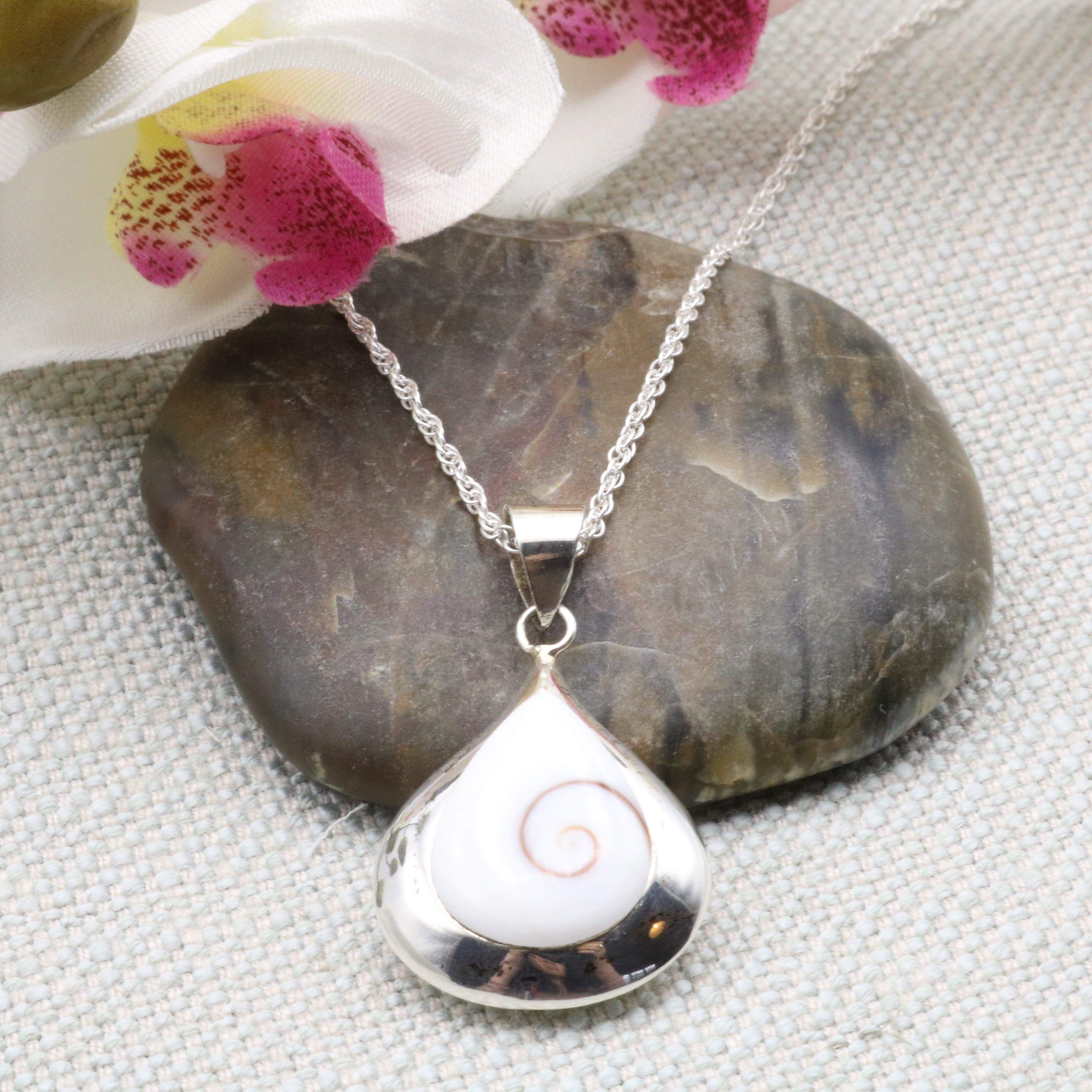 Hepburn and Hughes Shiva Eye Pendant | Reversible with Mother of Pearl | Sterling Silver