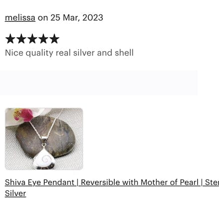 Hepburn and Hughes Shiva Eye Pendant | Reversible with Mother of Pearl | Sterling Silver