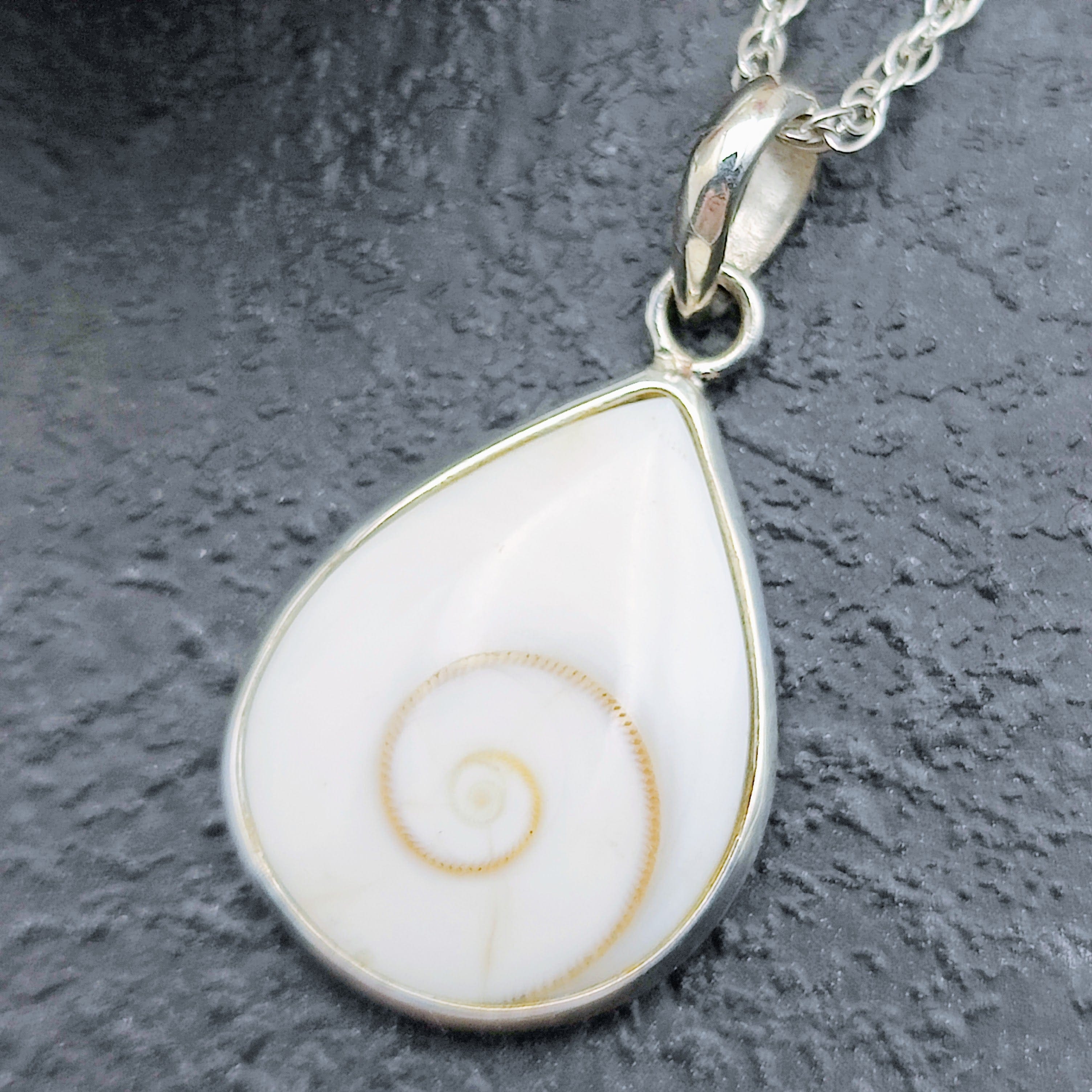 Hepburn and Hughes Shiva Eye | Teardrop Pendant | Sterling Silver
