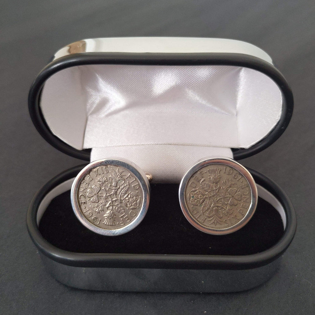 Hepburn and Hughes Sixpence Coin Cufflinks | Sterling Silver