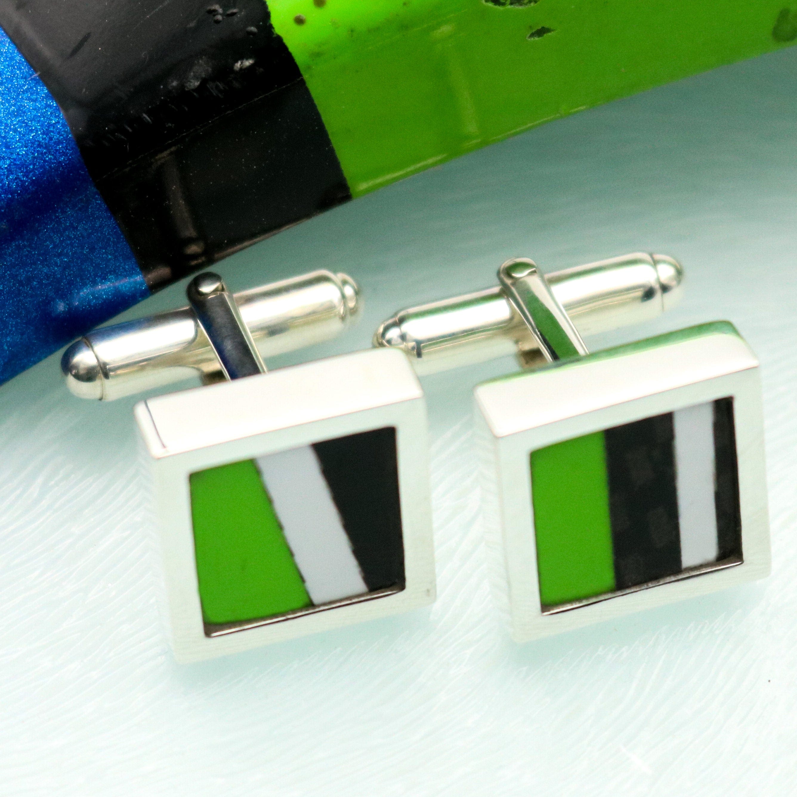 Hepburn and Hughes Superbike Cufflinks | Original Parts from World Championship Bike  | Sterling Silver